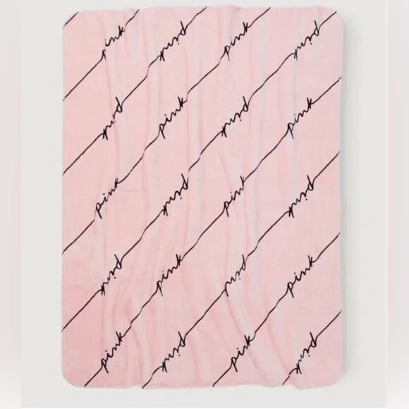 NWT - Victoria's Secret Cozy Plush Pink Blanket and Slippers in Size S a… - Picture 3 of 4